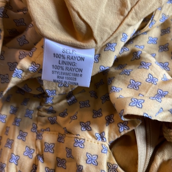 NWT Emory Park yellow jumpsuit with two tie front large medium - Picture 8 of 8
